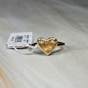NWT Kendra Scott Ari Heart Ring Size 5 Gold
